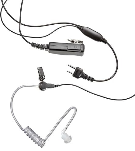 Covert Large PTT Headset Earpiece for ICOM Radio (Straight Pin)