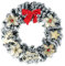 Corona de Navidad,Corona Navideña para Puerta de Entrada 13in,Corona Artificial Principal Colgante Ornamento Corona Hogar y Fiesta Decoración Corona Adorno de Pared para Navideñas (Blanco)