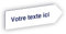 Flèche directionnelle gravée autocollante personnalisable, Plaque signalétique orientation Droite – blanc écriture bleue - format 20x6