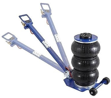 Wagenheber, Pneumatischer Wanheber, 3 Tonnen/5 Tonnen, dreifacher Beutel-Luftheber, Schnellhub, robuste Auto-Reparaturwanheber, zusammenklappbare Stannwanheber mit zwei Rädern ,Car Jack(3T Non adjusta