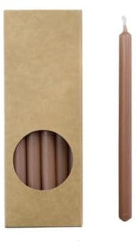 ukiyo Lot de 20 bougies à tige, hauteur : 17,5 cm, diamètre : 1,2 cm, différentes couleurs, durée de combustion : 3 heures, pour l'avent, Noël, couleur : brique