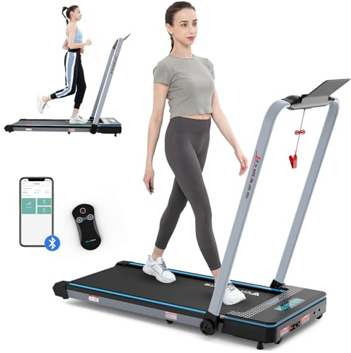 CITYSPORTS Walking Pad Treadmill,2 in 1 Folding,1-12 km/h,1400W Motor | No Installation, with Remote Control, App and Dual LED Screen