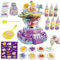 Magisches Aqua Gelz Set,DIY Magic Water Elf mit Hot Pot Spielzeug,6 Farben magisches Gel,8 Obst und Tierformen,3D Handmade Aqua Park Sensorisches Spielzeug für Kinder 3+ Mädchen Weihnachten Geschenk