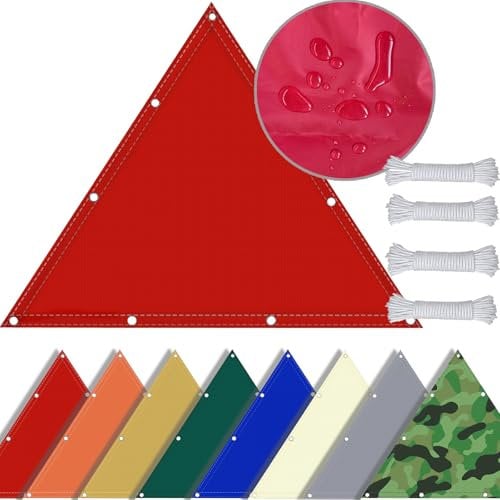 SDLLG - Toldo de Tela Oxford 180 g/㎡, Impermeable, protección Solar UV contra la Intemperie, toldo para balcón, terraza y jardín, Color Rojo