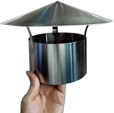 Generisch Stainless Steel Chimney Cap Rain Cover Fireplace Cap Insert Fireplace Chimney Cap Ventilation Cap Rain Wind Protection 250mm