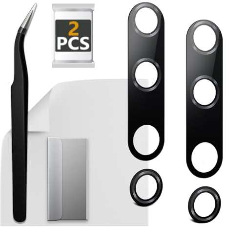 ExtKry 2 Pack Kamera Glas für Xiaomi Mi Note 10/Note 10 Pro | Kamera Glas Original Qualität Camera Glass Kameraschutz Kamera Linse Ersatz Rückseite HD mit Reparatur Set.