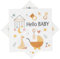 Cadimus 40 Stück Hello Baby Servietten, Servietten Babyparty Mädchen Junge, Babyparty Deko, Baby Shower Tischdeko, 33 x 33cm