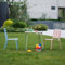 casa.pro Kindersitzgruppe Etroubles Kindertisch mit 2 Stühlen Kindertisch Kinderstuhl Sitzgruppe Outdoor Indoor Gartenmöbel Kinder Kindermöbel Kindersitzgarnitur Stahl Mehrfarbig