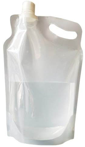 Yhsioaklo Camping-Wasserbeutel 2L, Faltbarer Transparenter Trinkwasserbehälter, Großer Sport-Wassersack, Wiederverwendbare Aufbewahrungstasche Für Rucksacktouren, Ski Und Outdoor-Aktivitäten