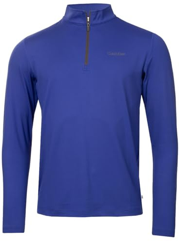 Calvin Klein Mens Printed Newport Half Zip Soft Lightweight Golf Sweater
