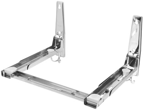 Healifty 100lbs Microwave Oven Stand Adjustable Shelving Kitchen Storage Rack Stainless Steel Hanging Microwave Rack Bracket