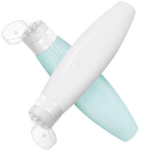 NUOBESTY 2pcs Travel Refillable Bottles Silicone Dispensing Bottles For Lotion Shampoo Body Wash Travel Toiletry Containers 150 Ml
