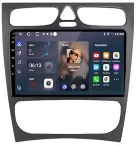Car Stereo Carplay Radio de Coche para Mercedes Benz Classe C S203 CL203 W203 2000-2004 A-Pple Carplay & Android Auto, Autoradio Portátil Car Play con Pantalla Táctil, GPS, 4 Nuclear 4G+64G
