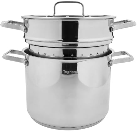 Tognana Iconiqa, set 3 pezzi spaghetti 22 cm, acciaio, argento