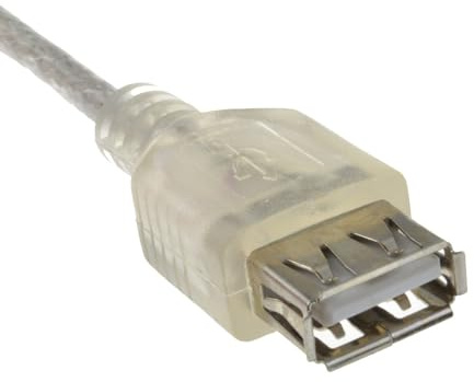 kenable USB 2.0 Extension Cable A Male to A Female Lead with Ferrite Core 24AWG Clear 2m