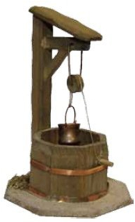 Dekop Krippenzubehör, Galgenbrunnen, Höhe 7,5cm