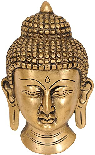 Buddha Wand-Maske – Messing-Skulptur