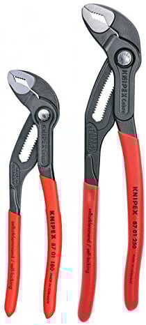 KNIPEX Tools - Juego de 2 alicates Cobra (87 01 180 y 87 01 250) (003120V01US)