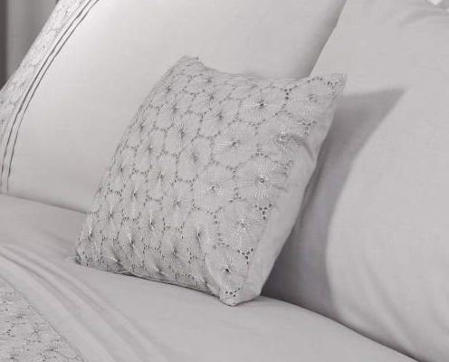 Rapport Home Everdean Boudoir Silver, Polycotton, Grey, 30x40cm