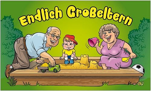 Fahne/Flagge Endlich Großeltern Junge 90 x 150 cm