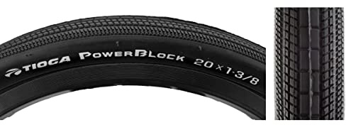 Tioga Powerblock Reifen, 20x1.375-Inch, Schwarz, BMX-Rad, Schlauchreifen, Slick