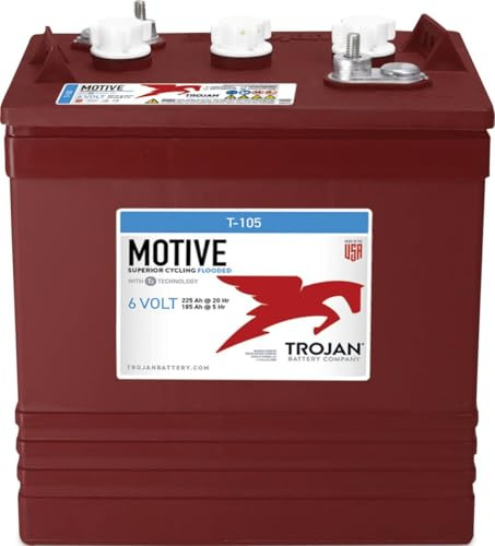 Trojan T105 6V/225Ah ELPT Blockbatterie Erstausrüsterqualität Deep Cycle Hebebühne, Maschinen