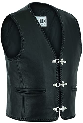 Gaudi-Leathers Herren Motorrad Lederweste E500SW Gr. S