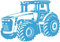 Samunshi® Wandtattoo Trecker Traktor 40 x 28cm lichtblau