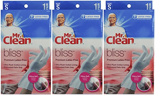Mr. Clean Bliss Premium Latex-Free Gloves, Small, 3 pairs by Mr. Clean