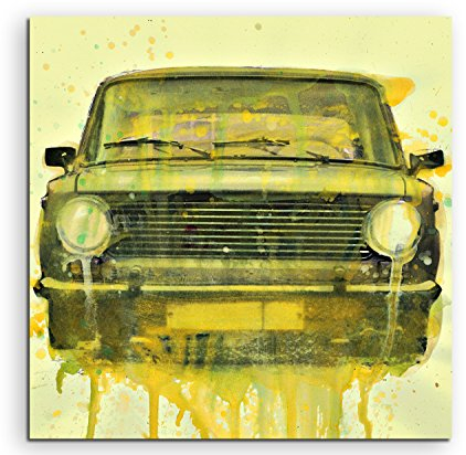 Paul Sinus Art Lada 60x60cm Wandbild Aquarell Kunstbild Malerei Leinwandbild Fotoleinwand