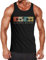 Neverless Herren Tank Top California Dreaming Summer Party Palmen Palms Retro Muskelshirt schwarz XXL