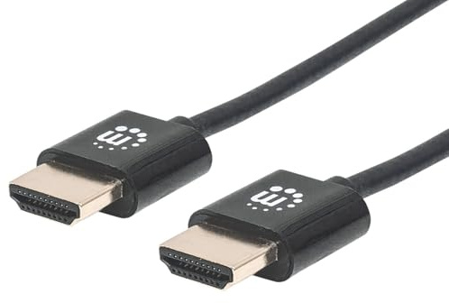 Manhattan 394352 Ultradünnes High Speed HDMI-Kabel mit Ethernet-Kanal 1m schwarz