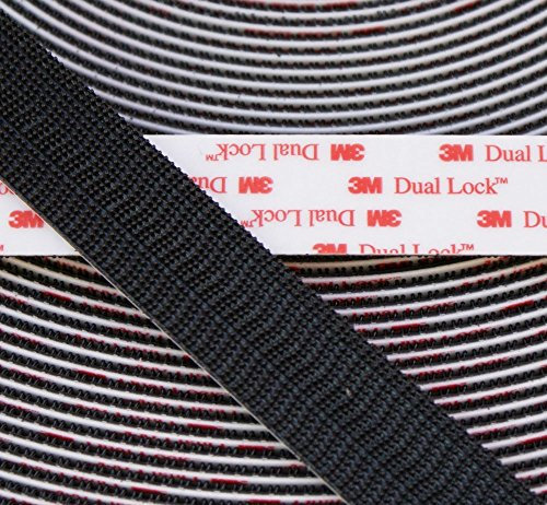 VHB 3M Dual Lock Klebeband-Pads, strapazierfähig, selbstklebend, 25 mm breit, SJ3550, sehr hohe Klebekraft, für Innen- und Außenbereich, 5 m