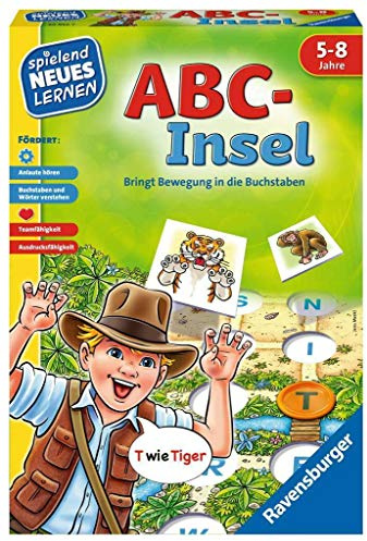 Ravensburger 24952 - ABC-Insel - Spielen und Lernen für Kinder - Spiel für Kinder von 5-8 Jahren, Spielend Neues Lernen für 2-4 Spieler