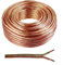 Wire4U® Lautsprecherkabel Figur 8, Qualität, 50 Stränge Draht in 10, 20, 50, 100 Meter, 0,50 mm², 2 Stück 20 metres durchsichtig