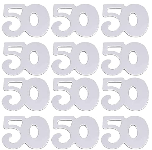 1800stücke Silber Konfetti Für Geburtstag Und Hochzeitsjubiläum Tischdeko Und Diy Dekoration Glitzernde Zahlen Konfetti Für Partys Und Feiern