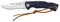 IFIELD Klappmesser Camper EL29039 Holzmesser, Blauer Ausdauergriff, mit Schnur, 8,5 cm Klinge aus Edelstahl, Campinggerät zum Angeln, Jagen, Sportaktivitäten