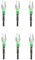 SHARROW 6pcs/ 12pcs Bogenschießen Leuchtnocken Beleuchtete Pfeil Nocken Automatisch Leuchtnocken Licht Arrow Nock Pfeilnocke für ID 5.3mm Carbon Pfeilshafts (Grün, 12 Stück)