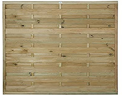 Forest Garden 1.8m x 1.5m Pressure Treated Decorative Europa Plain Fence Panel - Pack of 3