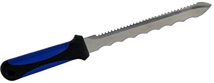 Green Home Dämmstoffmesser mit Kunststoffgriff (TPR) – 2 Komponentengriff - 20 cm Klingenlänge – Feststehende Klinge – Isoliermesser