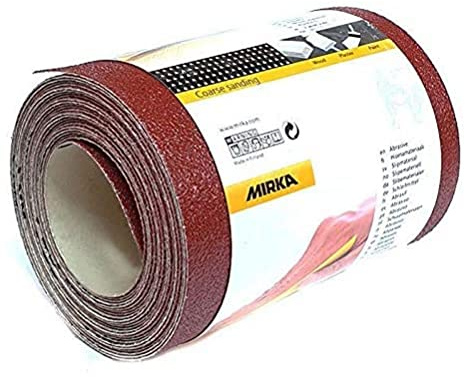 Mirka Schleifpapier Rolle 115 mm x 5 m Korn P120 | Ideal für Holz Metall Kunststoff Hochwertige Schleifrolle Körnung P120 für glatte Oberflächen