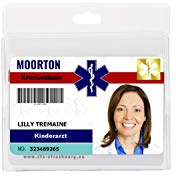 Tarifold Fr 200450- Multibadge für 4 Ausweiskarten, Klettverschluss, 94 x 93 mm, transparent (10 Stück)