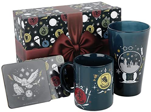Harry Potter Coffret Mug+ Verre + Sous-Verres Magical Christmas