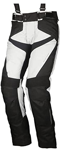 Modeka Lonic Motorrad Textilhose, hellgrau/schwarz, Short 5XL