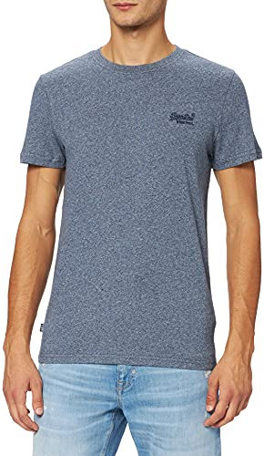 Superdry Herren Vintage Logo Emb Tee T-Shirt, Frosted Navy Grit, S