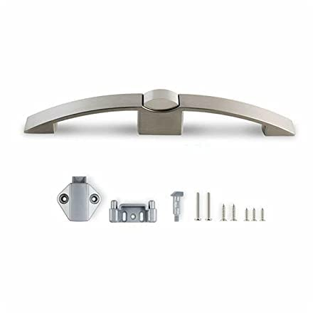 Riloer Caravan Schubladen Griffschloss, 160mm Hängeschrank Türgriff Anhänger Camp RV Arc Button Pull Typ Lock,Perlnickel
