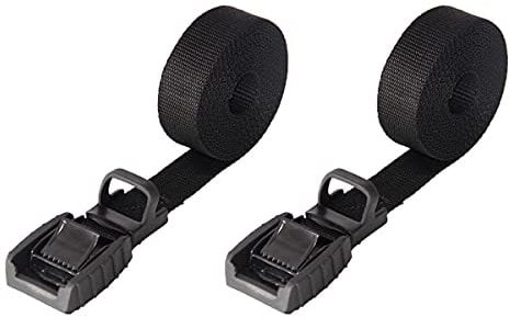 Mind and Action 16 Ft Sturdy Tie Down Strap Lashing Strap with Rubber Padded Cam Lock Buckle,for Car Roof Rack,Kayak Canoe SUP Surfboard Tie Down,Boat Trailer Tow Strap(2 Pack)