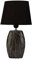 Pauleen 48221 poser Midnight Dream max. 20 Watt faite à la main noir, gris chevet de look glamour en tissu, céramique E27, Table lamp