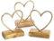 Logbuch-Verlag 3 kleine Herzen Gold aus Metall & Holz Geschenk Hochzeit Valentinstag Hochzeitsdeko 13 cm Herzfigur