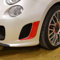Adesivi Prese d'Aria Paraurti Anteriore Ricambio Compatibile con Abarth. Fiat. 500, Adesive Stickers Auto Decal Tuning LOLLOMOTO (Rosso Lucido)